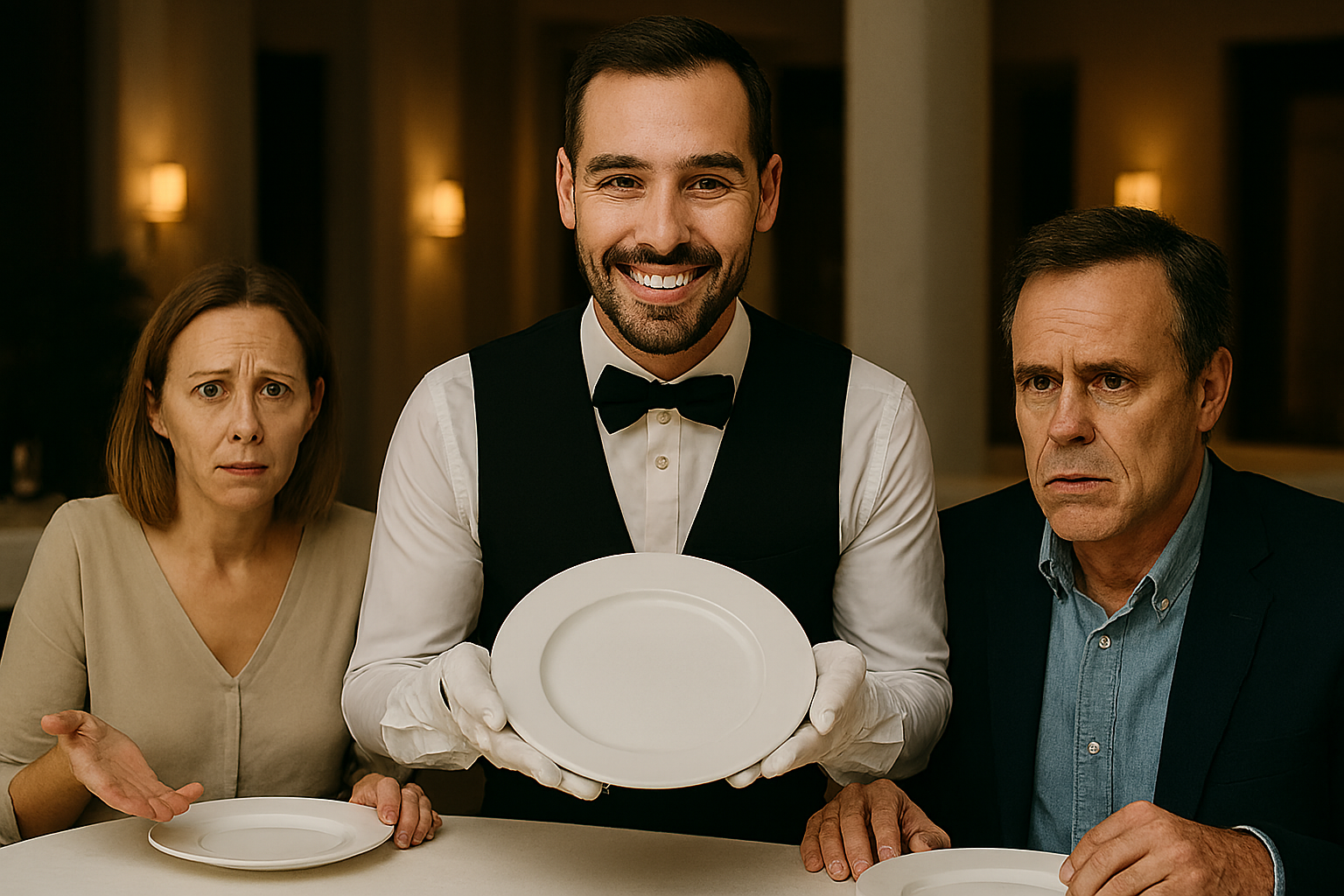 Neuer Trend 'Minimalistisches Kochen': Restaurant serviert leere Teller